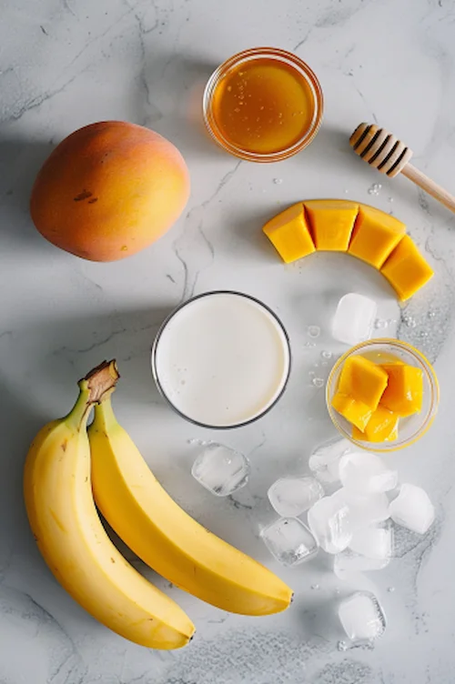 ingredientes Batido de mango, plátano y leche