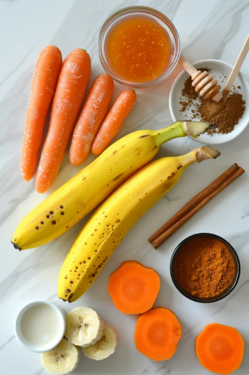 ingredientes Batido de plátano y zanahoria: rico y saludable